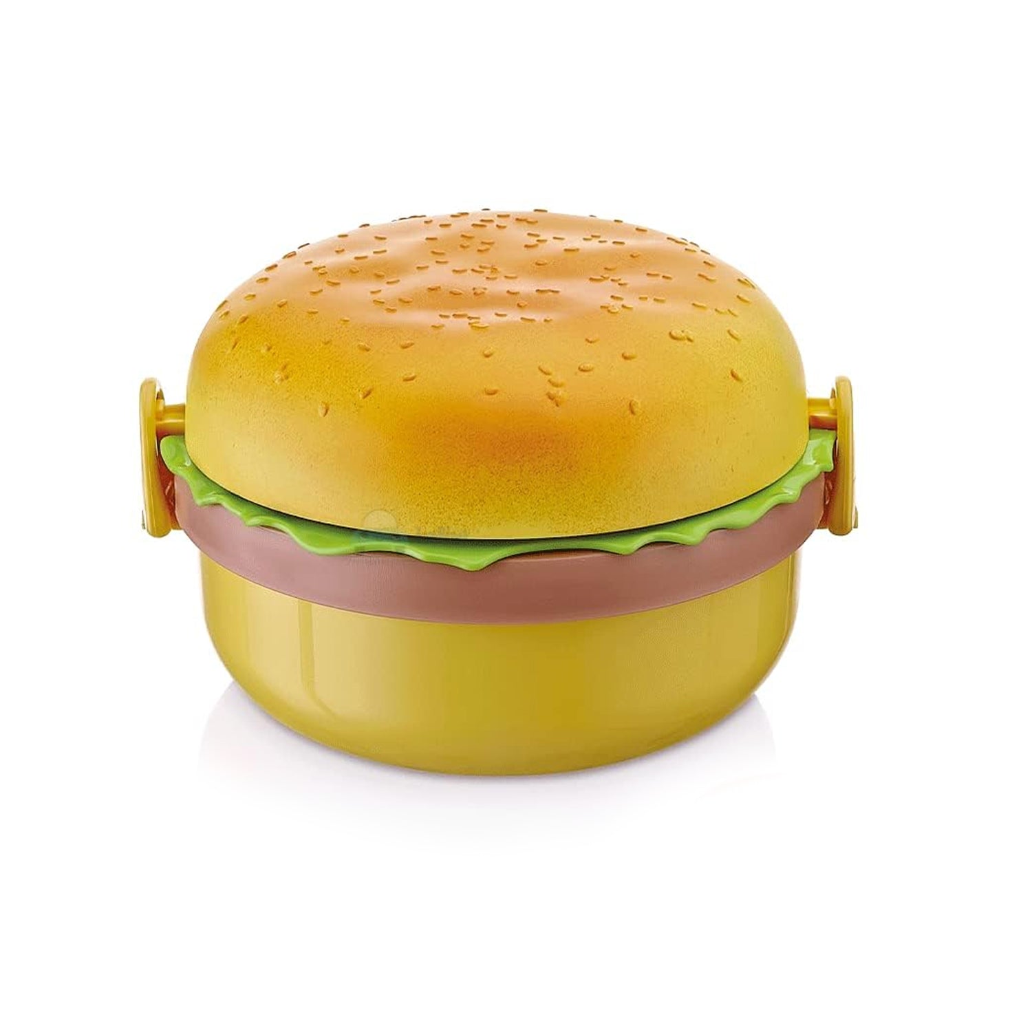 5313 Burger Shape Lunch Box Plastic Lunch Box Food Container Sets Double Layer Lunchbox 1000ml With 2 Spoon Applicable to Kids and Elementary School Students 5313 Burger Shape Lunch Box Plastic Lunch Box Food Container Sets Double Layer Lunchbox 1000ml With 2 Spoon Applicable to Kids and Elementary School Students
